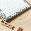 A6 Daisy ‘Notes’ notepad | Summer notepad | Green and white floral notepad 