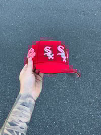 Image 1 of RED CHICAGO SEX CHICAGO WHITE SOX CUSTOM FITTED CAP