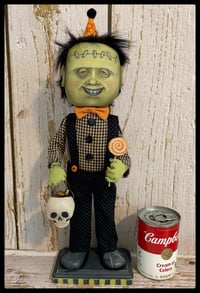 Image 3 of Frankenstein folk Art Halloween creation doll