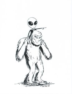 Image of Paranormal Buddies (original ink art)