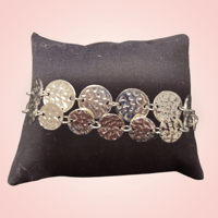 Braclet  - silver, hammered discs