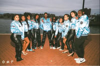 Image 2 of The Official LALA’s Alumni Blue Satin Crop Jacket 