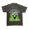 "Distressed Grey Slime" Oversized -Diamond Eyez Graphic Tee