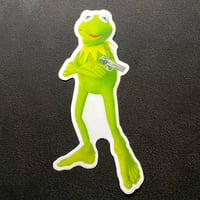 Kermit The Frog With My Feet Sticker