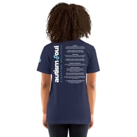 Image 1 of Autism Facts for person behind you autism soul unisex t-shirt