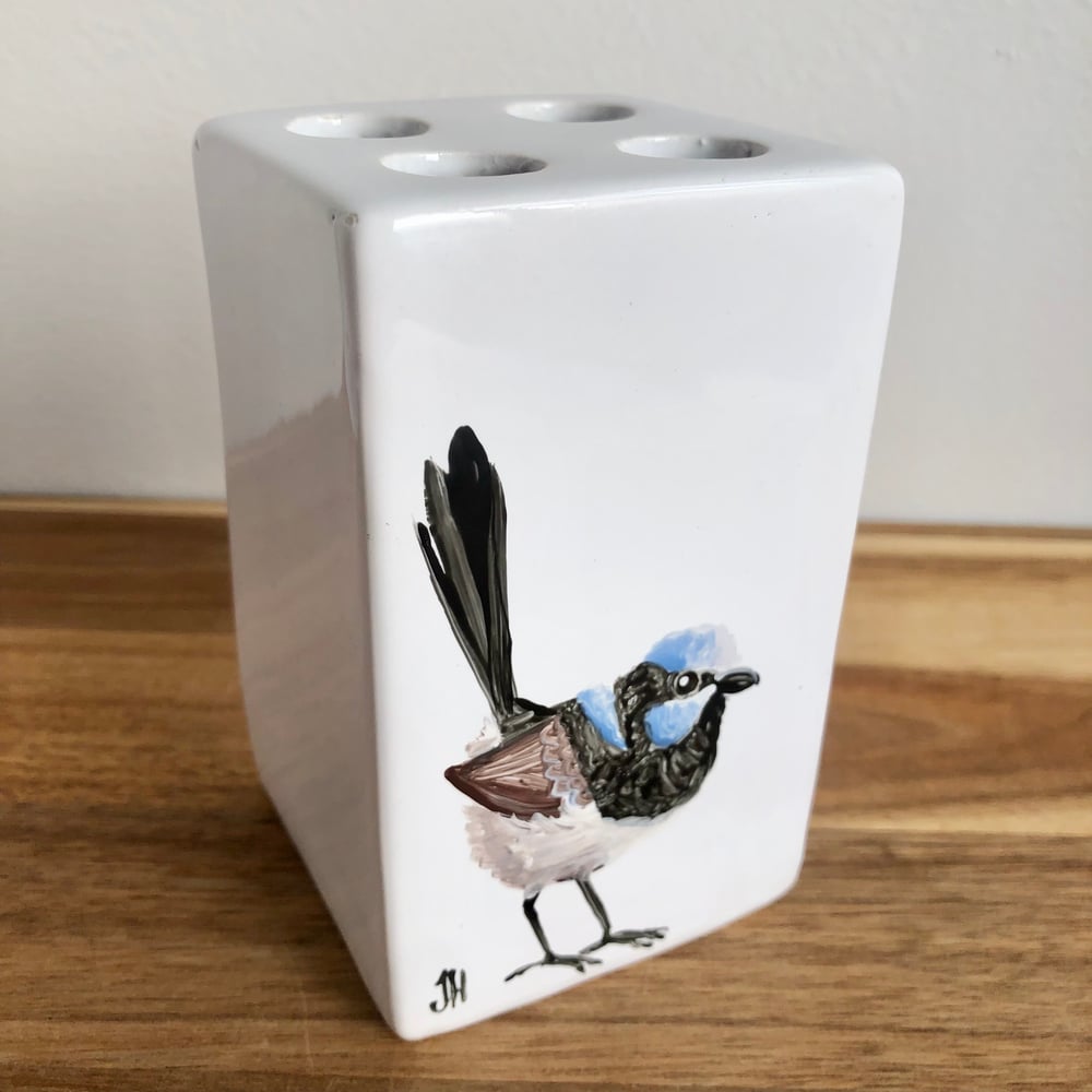 Superb Fairywren Toothbrush Holder