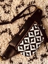 B&W geometric print crossbody 