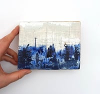 Image 1 of Tiny Silver Landscape on wooden block