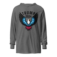 Image 4 of Trump 2024 Patriotic Eagle Hooded Long-Sleeve Tee