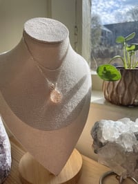 Image 1 of Silver Garden Quartz  Oval Crystal Necklace 