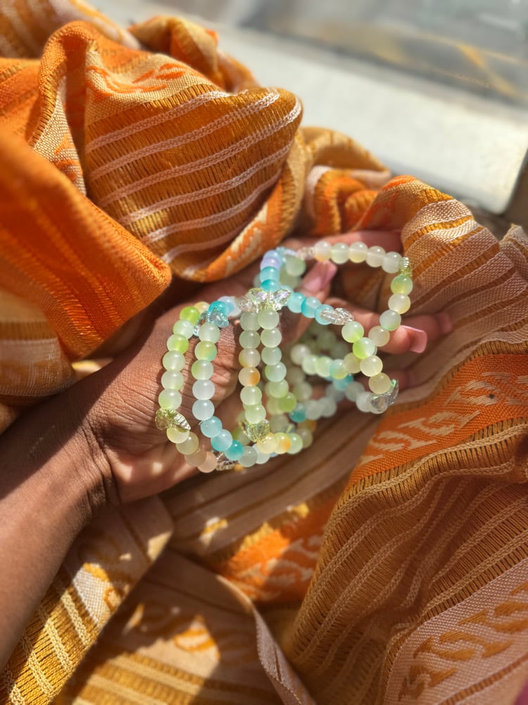 Image of Forest n Beachy Glass/Clay Bracelets