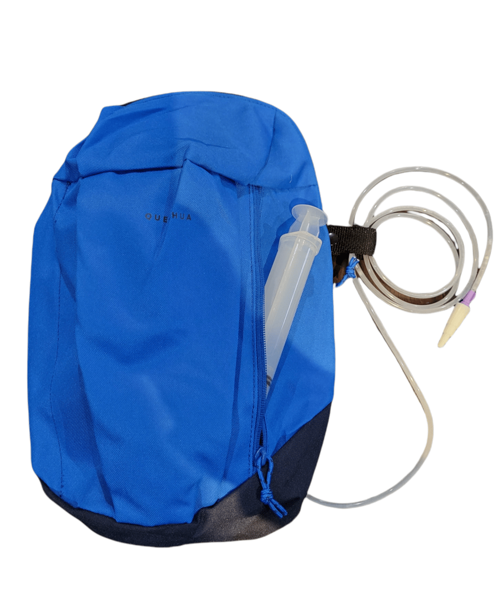 It was time for a new feeding tube backpack for our 11-year-old