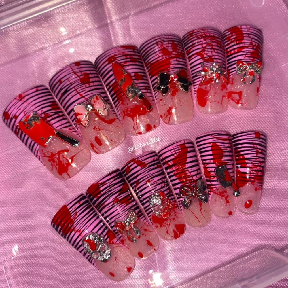 Image of 24 Piece Y2K Bloody Long Duckies 🎀🩸