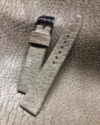 Grey Suede Elephant Print Hand-Rolled Watch Strap