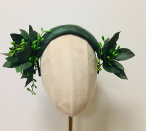 Image of Deep green bandeau headpiece   ON SALE