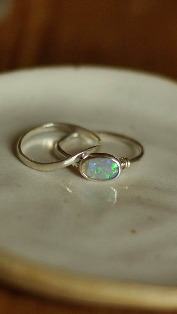 Image of Crystal Opal Stapelringe