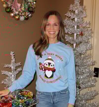 Image 1 of Retro Penguin Long Sleeve T-Shirt