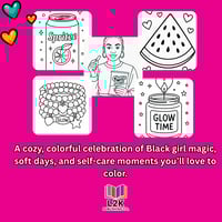 Image 2 of Cozy Black Girl: A bold and easy coloring book 