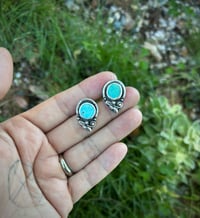 Image 2 of Turquoise post earrings 