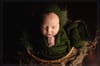 Olive Green Newborn Bonnet, Wrap & Layer Photography Prop Set