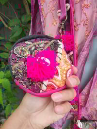 Image 7 of Jaz min cross body bag and coin purse- Hot pink 2