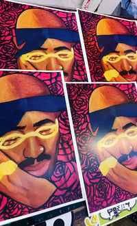 Image 3 of Tupac & Roses Art Print Poster 
