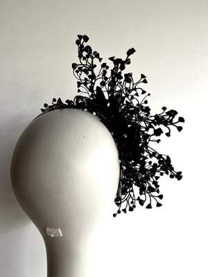 Image of Black foliage headpiece #2