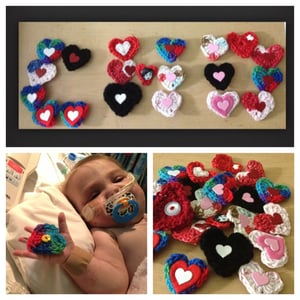 Image of Crochet heart pins <3