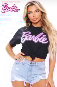 Image 4 of BARBIE SHORT SLEVE TOP (BLACK)