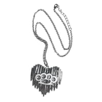 Image 1 of silver bullet heart necklace 