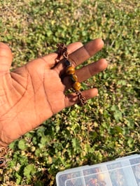 Image 1 of TIGERS EYE SPIRAL PANEL BRACELET