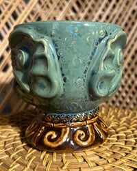 Image 2 of “Punga’s Creature” Emerald & Brown Glaze - Free Shipping