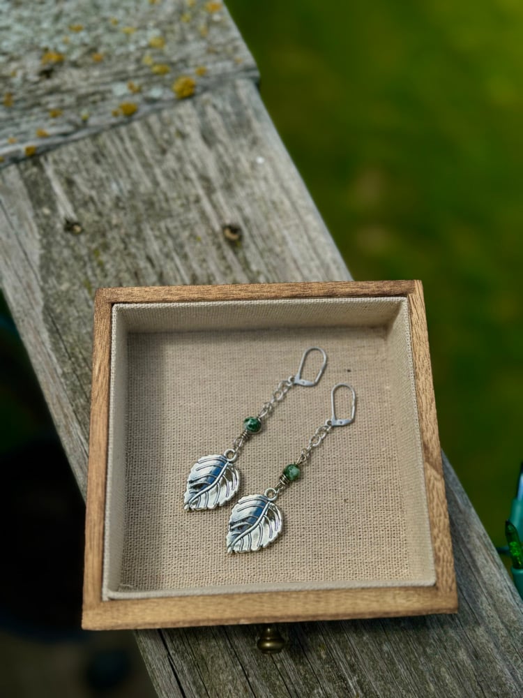 Image of "Earthly Connection" Earrings w/ Tree Agate
