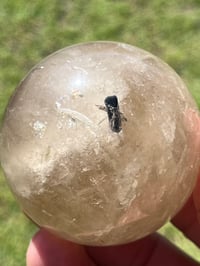 Image 3 of Smoky Quartz, Lepidolite & Tourmaline Sphere  #2916