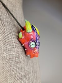 Image 3 of Orange Magenta Green DragonHead Pendant