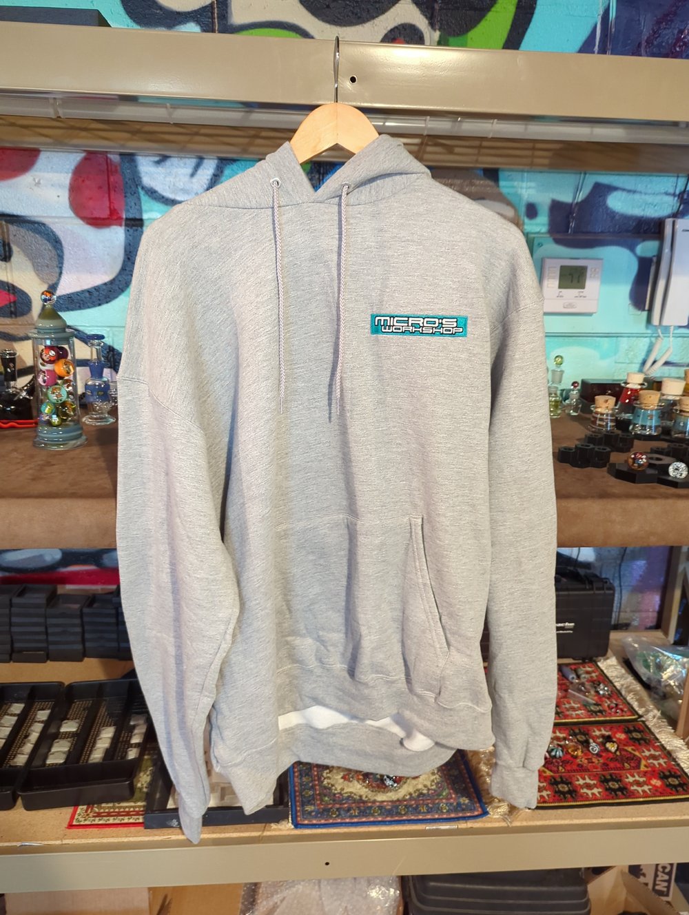 Image of Miami Blue Embroidered Hoodie