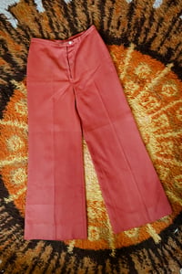 Image 3 of High waist burnt orange flares