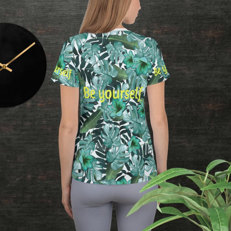 Be Yourself Women's Athletic T-shirt Image 2