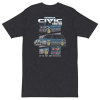 Image 2 of Men’s Premium JDM Civic Wagon Shuttle Beagle (Green Beagle) Heavyweight Tee 