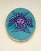 Image of Cherub Wings Oval Blue/Pink