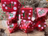 Image 5 of Handmade Mushroom Dice Set | Set 4 Green Ink Discounted