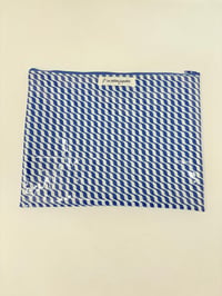 Image 1 of Pochette à maillots vagues bleu foncé