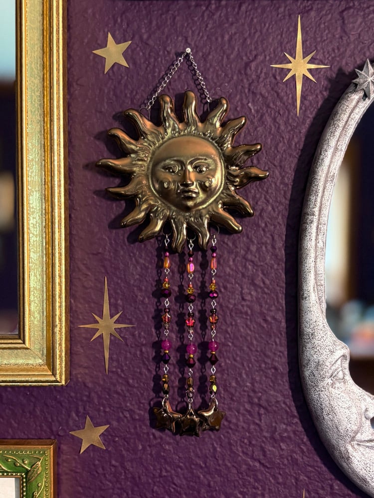 Image of Beaded Sun Wall Hanging #6 (discounted)