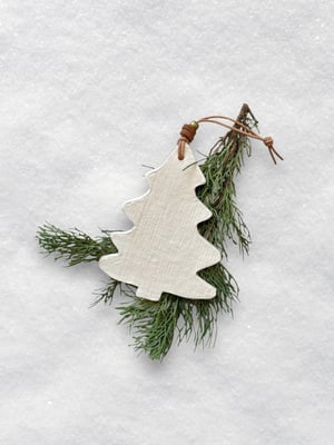 Image of CERAMIC BISQUE TREE ORNAMENT