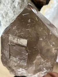 Image 24 of Golden Rutile Smoky Quartz Natural Point On Stand #2664