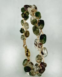 Image 4 of Garnet & Phantasm Quartz Bangle • Protection • Spiritual Growth