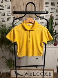 Yellow zipper cro top 