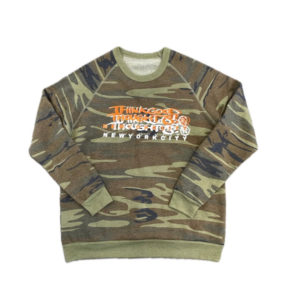 Image of Mitch Match 1 of 1 Logo Original Logo Crewneck - Camouflage