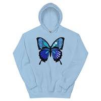 Image 11 of Unisex Hoodie “Blue Butterfly”