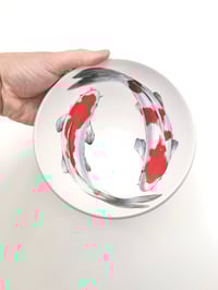 Image 1 of 2 Koi on white, 17 cm d 5.5 cm h copy copy